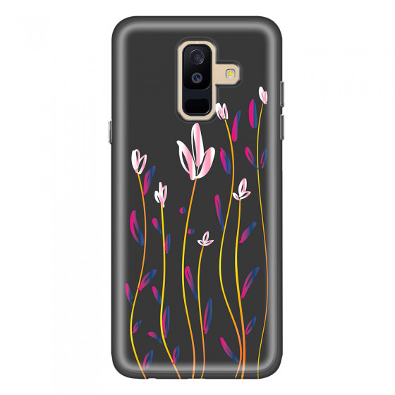 SAMSUNG - Galaxy A6 Plus - Soft Clear Case - Pink Tulips