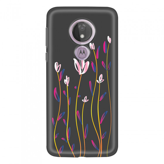 MOTOROLA by LENOVO - Moto G7 Power - Soft Clear Case - Pink Tulips
