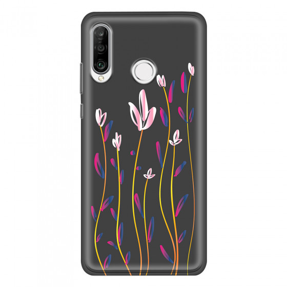 HUAWEI - P30 Lite - Soft Clear Case - Pink Tulips
