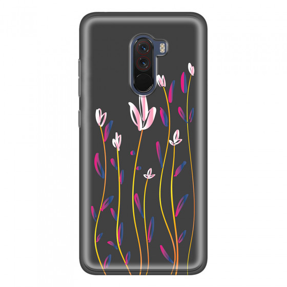 XIAOMI - Pocophone F1 - Soft Clear Case - Pink Tulips