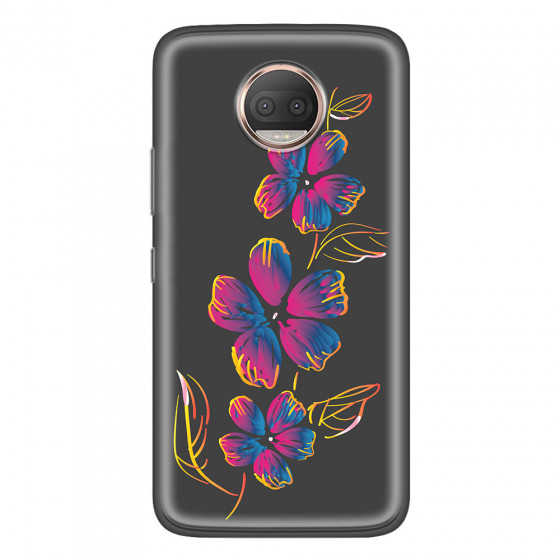 MOTOROLA by LENOVO - Moto G5s Plus - Soft Clear Case - Spring Flowers In The Dark