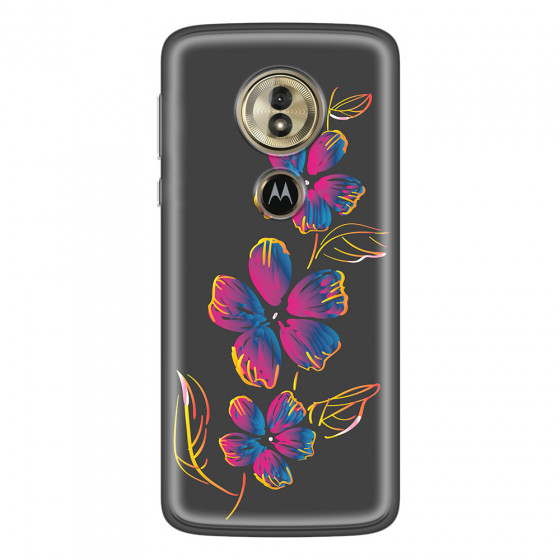 MOTOROLA by LENOVO - Moto G6 Play - Soft Clear Case - Spring Flowers In The Dark