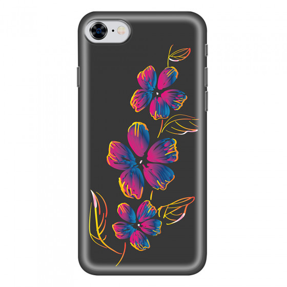 APPLE - iPhone 8 - Soft Clear Case - Spring Flowers In The Dark