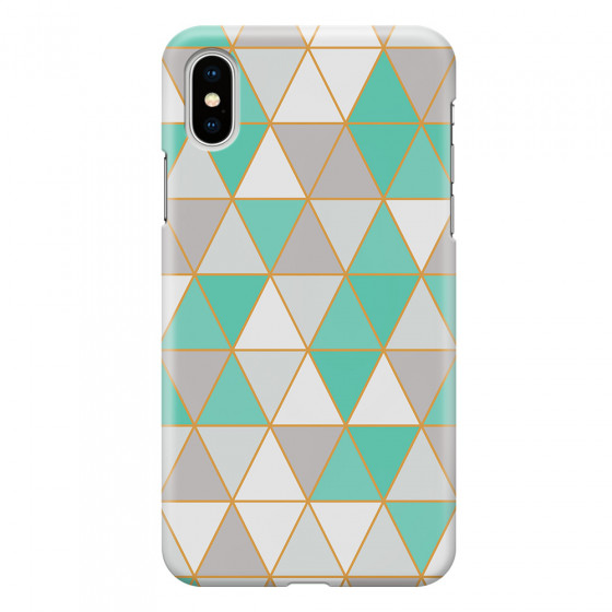 APPLE - iPhone XS Max - 3D Snap Case - Green Triangle Pattern