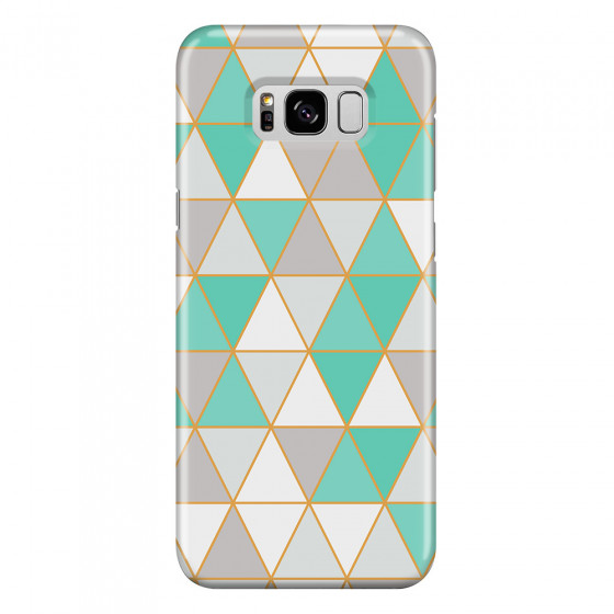 SAMSUNG - Galaxy S8 - 3D Snap Case - Green Triangle Pattern