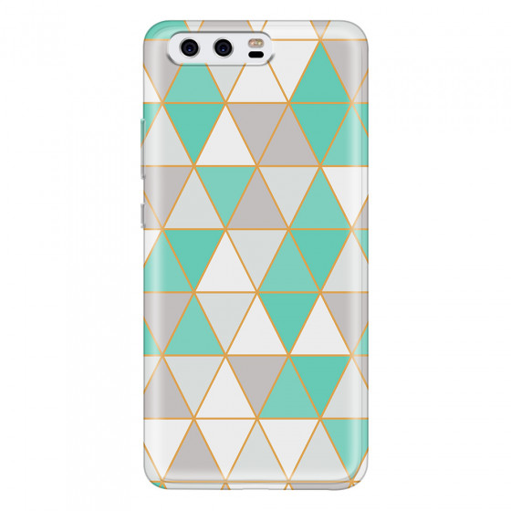 HUAWEI - P10 - Soft Clear Case - Green Triangle Pattern