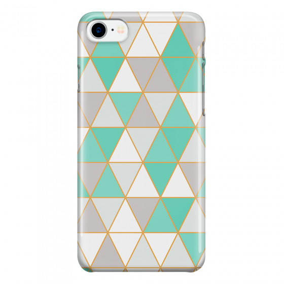 APPLE - iPhone 7 - 3D Snap Case - Green Triangle Pattern