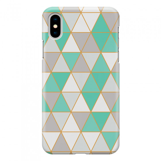 APPLE - iPhone X - 3D Snap Case - Green Triangle Pattern