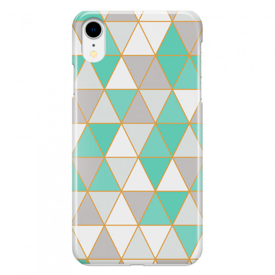 APPLE - iPhone XR - 3D Snap Case - Green Triangle Pattern