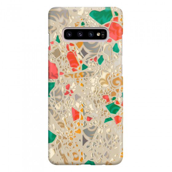 SAMSUNG - Galaxy S10 Plus - 3D Snap Case - Terrazzo Design Gold