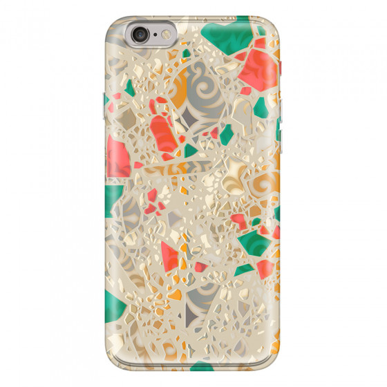 APPLE - iPhone 6S - Soft Clear Case - Terrazzo Design Gold