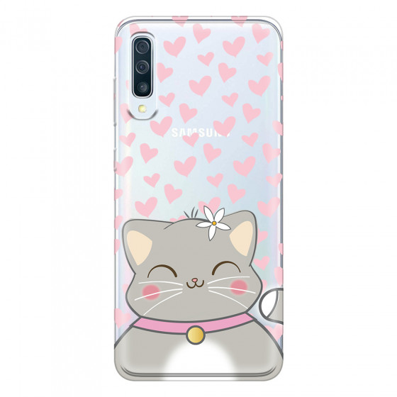 SAMSUNG - Galaxy A70 - Soft Clear Case - Kitty