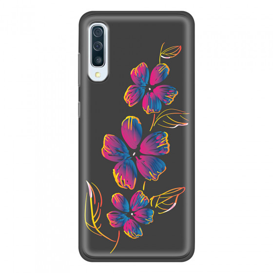 SAMSUNG - Galaxy A70 - Soft Clear Case - Spring Flowers In The Dark