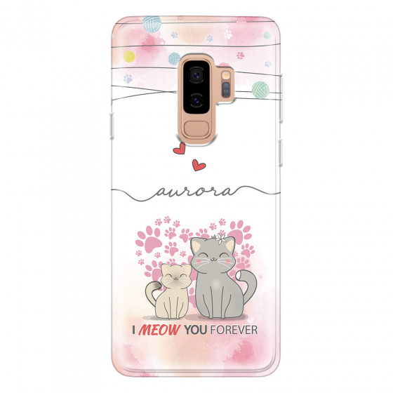 SAMSUNG - Galaxy S9 Plus - Soft Clear Case - I Meow You Forever