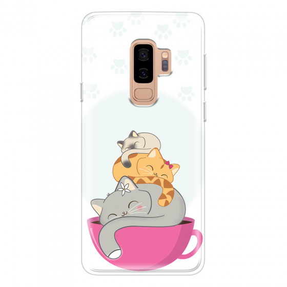 SAMSUNG - Galaxy S9 Plus - Soft Clear Case - Sleep Tight Kitty