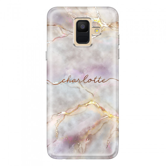 SAMSUNG - Galaxy A6 - Soft Clear Case - Marble Rootage