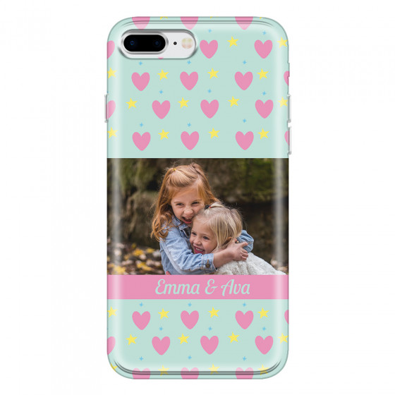 APPLE - iPhone 8 Plus - Soft Clear Case - Heart Shaped Photo