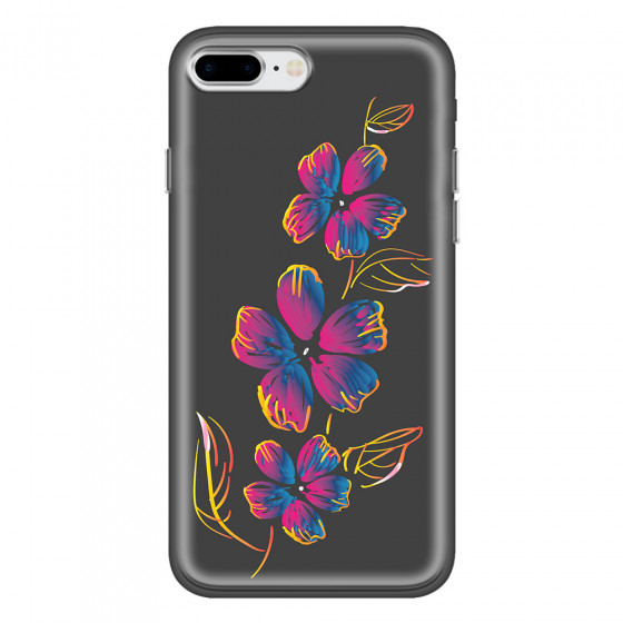 APPLE - iPhone 8 Plus - Soft Clear Case - Spring Flowers In The Dark