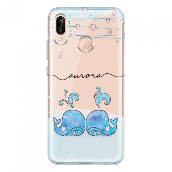 HUAWEI - P20 Lite - Soft Clear Case - Little Whales