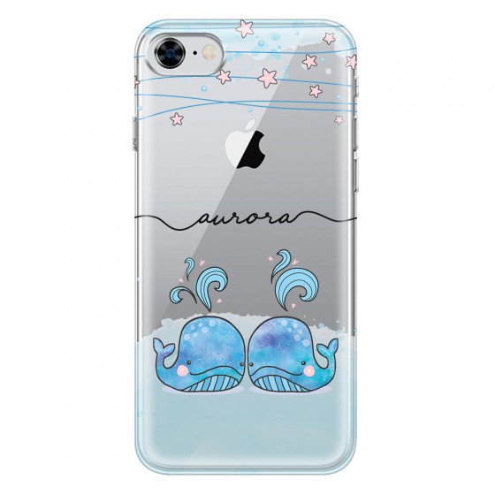 APPLE - iPhone 8 - Soft Clear Case - Little Whales