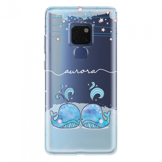 HUAWEI - Mate 20 - Soft Clear Case - Little Whales White