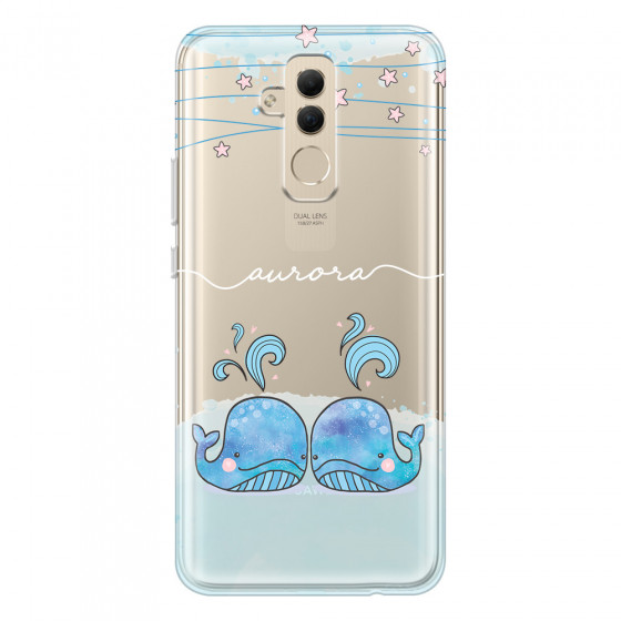 HUAWEI - Mate 20 Lite - Soft Clear Case - Little Whales White