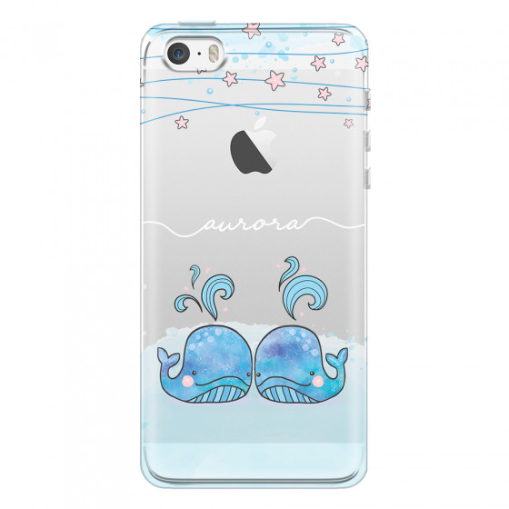 APPLE - iPhone 5S - Soft Clear Case - Little Whales White