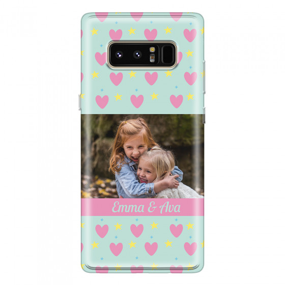 SAMSUNG - Galaxy Note 8 - Soft Clear Case - Heart Shaped Photo