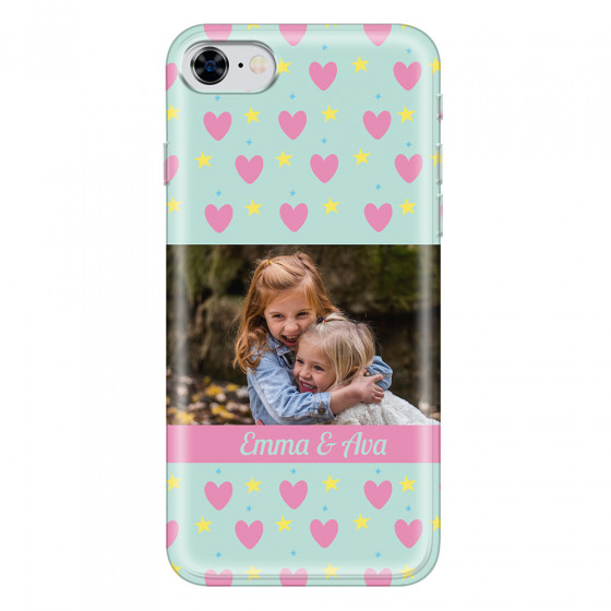 APPLE - iPhone 8 - Soft Clear Case - Heart Shaped Photo