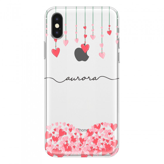 APPLE - iPhone XS - Soft Clear Case - Love Hearts Strings
