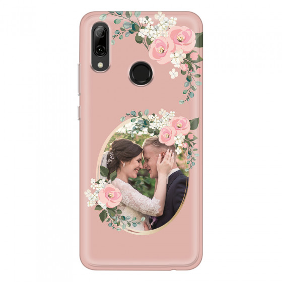HUAWEI - P Smart 2019 - Soft Clear Case - Pink Floral Mirror Photo