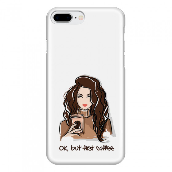 APPLE - iPhone 8 Plus - 3D Snap Case - But First Coffee