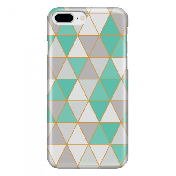 APPLE - iPhone 8 Plus - 3D Snap Case - Green Triangle Pattern
