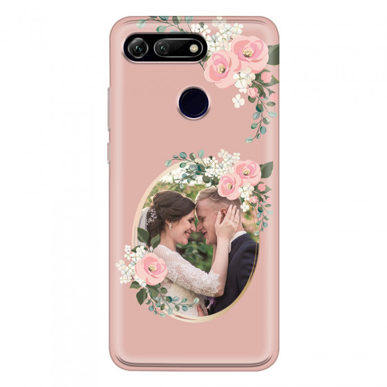 HONOR - Honor View 20 - Soft Clear Case - Pink Floral Mirror Photo
