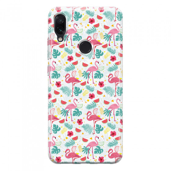 XIAOMI - Redmi Note 7/7 Pro - Soft Clear Case - Tropical Flamingo II
