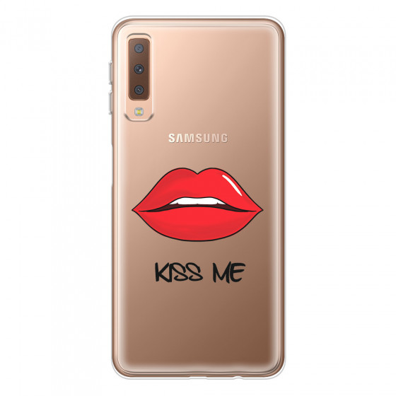 SAMSUNG - Galaxy A7 2018 - Soft Clear Case - Kiss Me