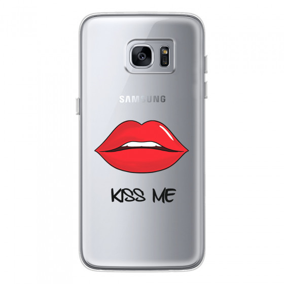 SAMSUNG - Galaxy S7 Edge - Soft Clear Case - Kiss Me