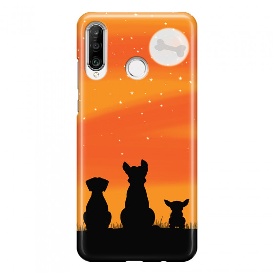HUAWEI - P30 Lite - 3D Snap Case - Dog's Desire Orange Sky