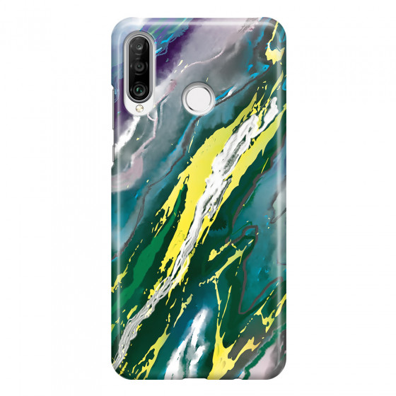 HUAWEI - P30 Lite - 3D Snap Case - Marble Rainforest Green
