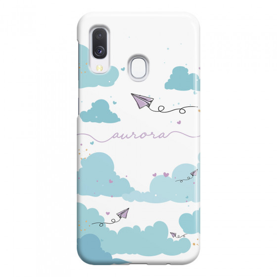 SAMSUNG - Galaxy A40 - 3D Snap Case - Up in the Clouds Purple