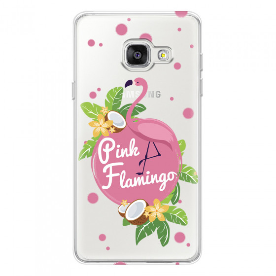 SAMSUNG - Galaxy A3 2017 - Soft Clear Case - Pink Flamingo
