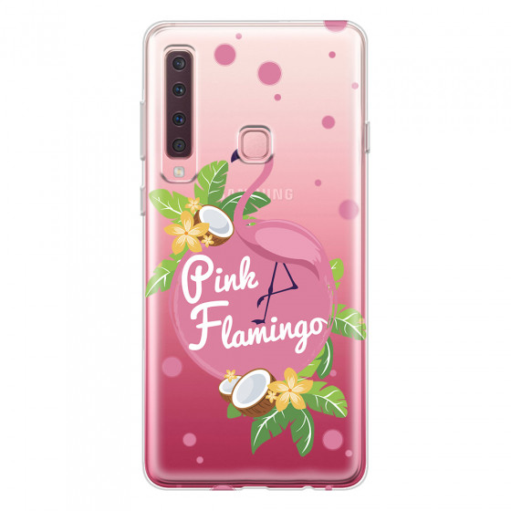 SAMSUNG - Galaxy A9 2018 - Soft Clear Case - Pink Flamingo
