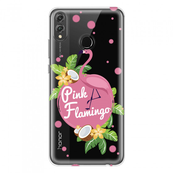 HONOR - Honor 8X - Soft Clear Case - Pink Flamingo