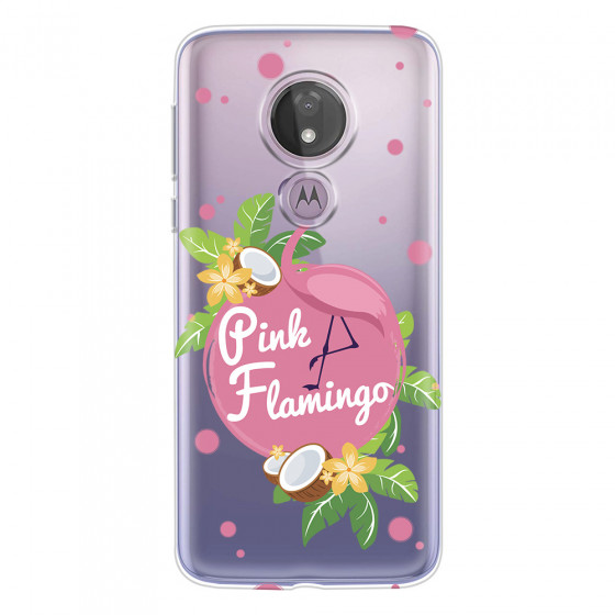 MOTOROLA by LENOVO - Moto G7 Power - Soft Clear Case - Pink Flamingo