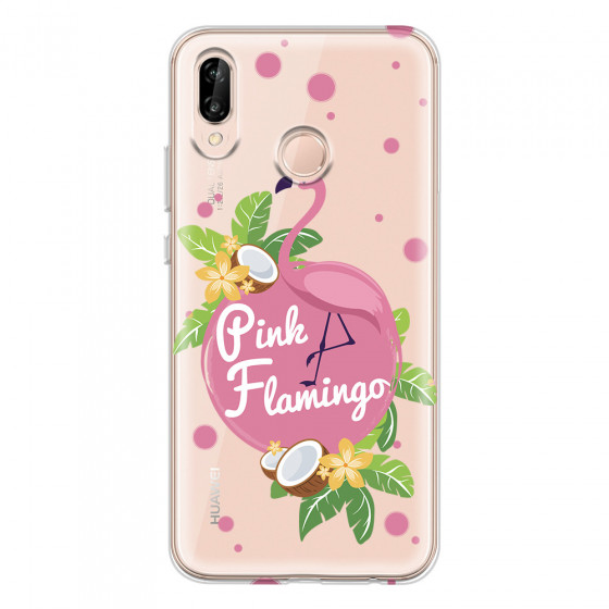 HUAWEI - P20 Lite - Soft Clear Case - Pink Flamingo