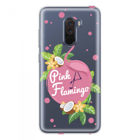 XIAOMI - Pocophone F1 - Soft Clear Case - Pink Flamingo