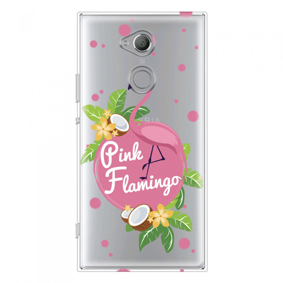 SONY - Sony XA2 Ultra - Soft Clear Case - Pink Flamingo
