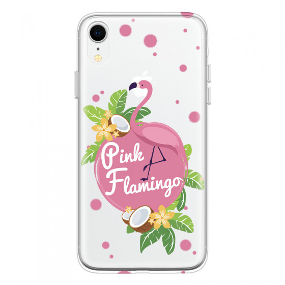 APPLE - iPhone XR - Soft Clear Case - Pink Flamingo