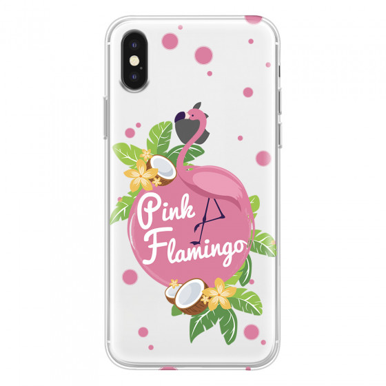 APPLE - iPhone XS Max - Soft Clear Case - Pink Flamingo