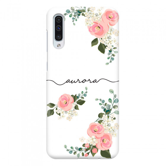 SAMSUNG - Galaxy A50 - 3D Snap Case - Pink Floral Handwritten